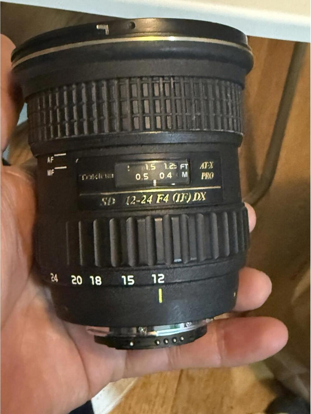 Tokina SD 12-24 f/4 (IF) DX Nikon F ( Untested) No Camera To Test It